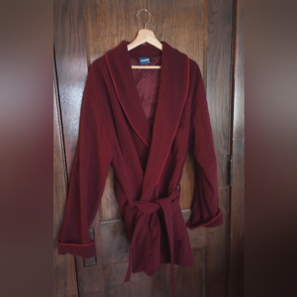 Wool Cashmere Blend Robe / Smoking Jacket / Dressing Gown Perofil
